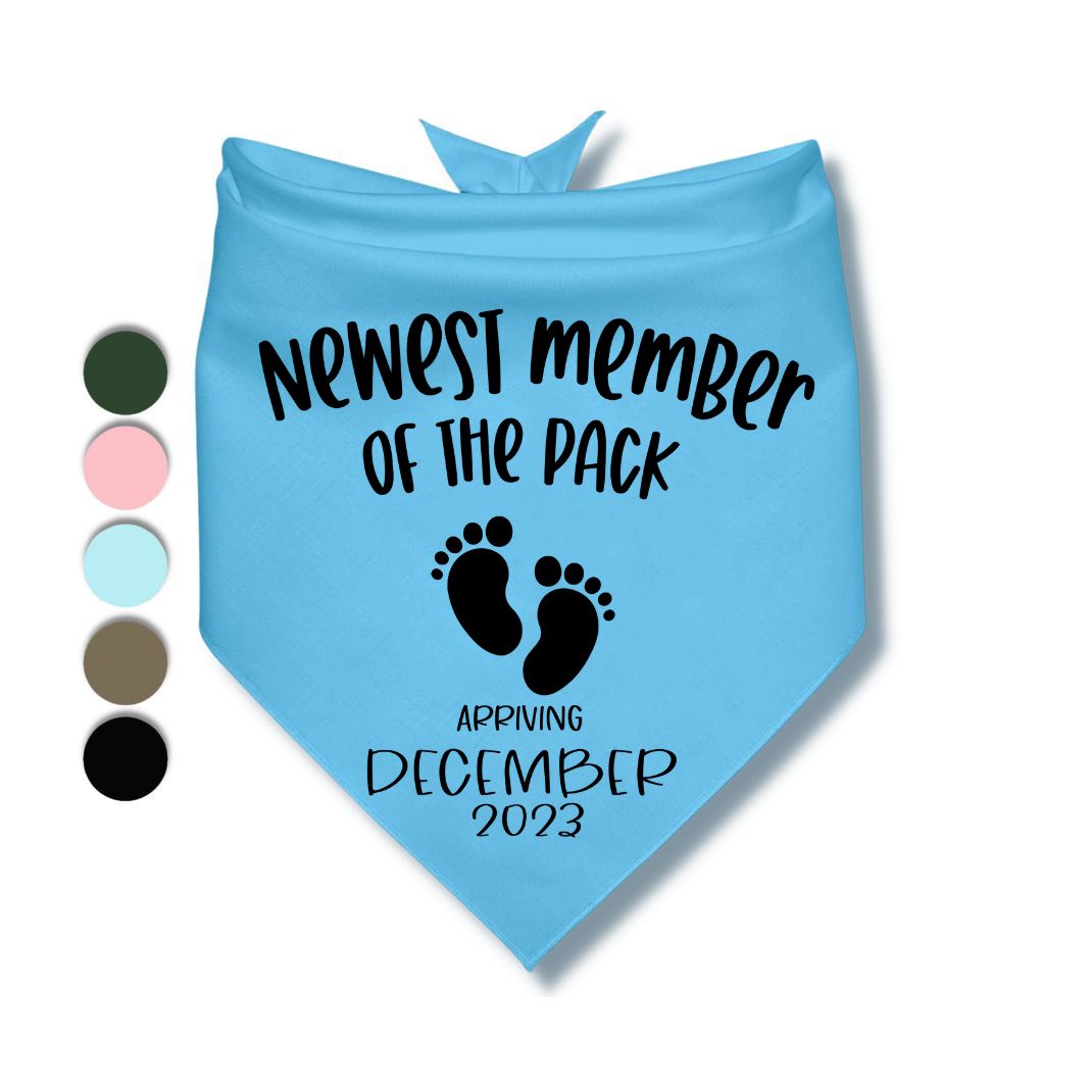 Newest Member Of The Pack Date Bandana