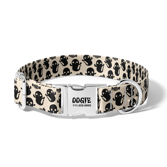 Halloween Spooky Ghosts Dog Collar