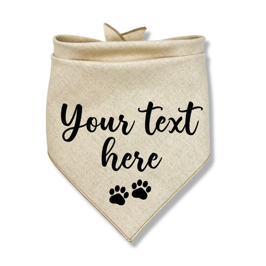 Customized Text Paw Bandana