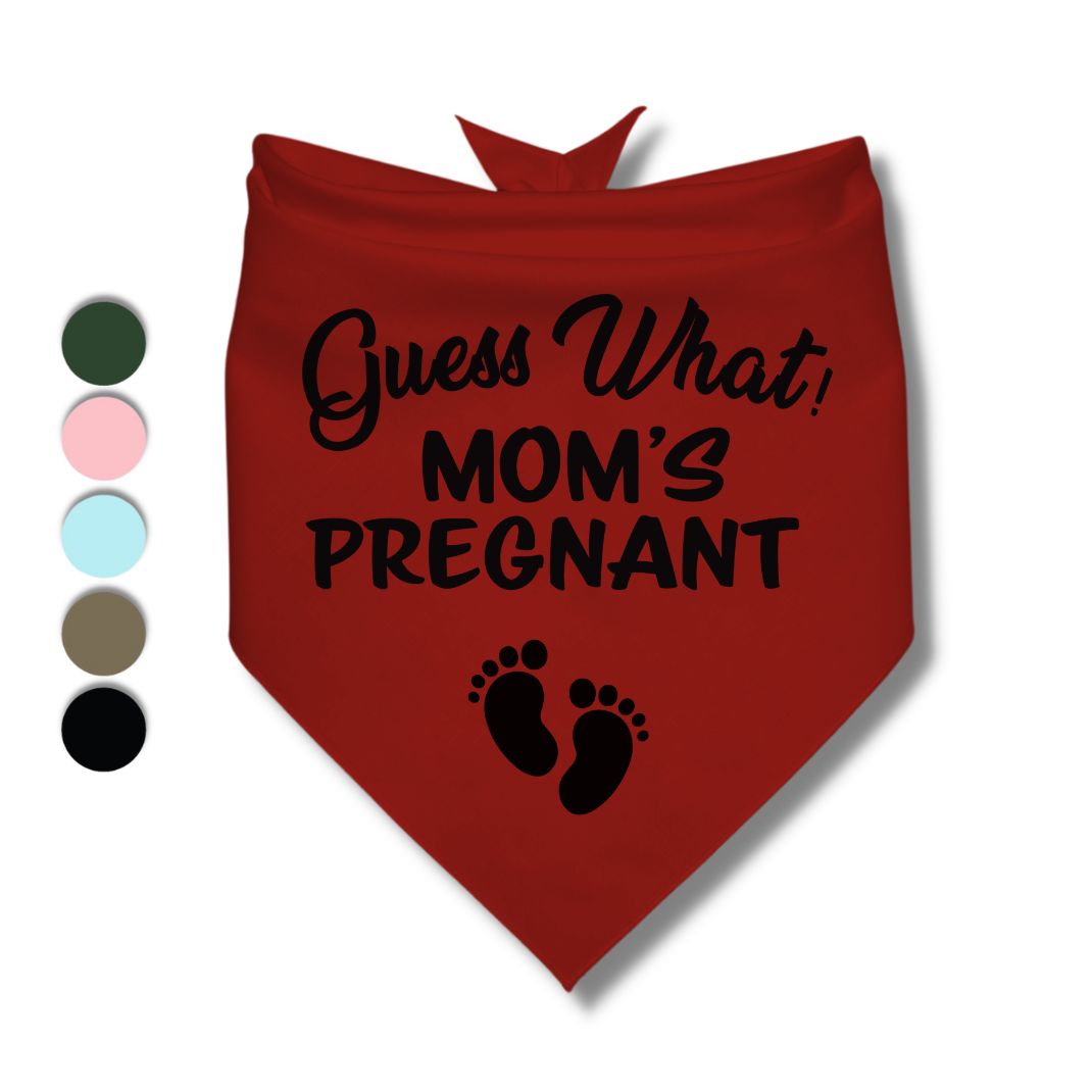 Guess What Moms Pregnant Baby Feet Bandana