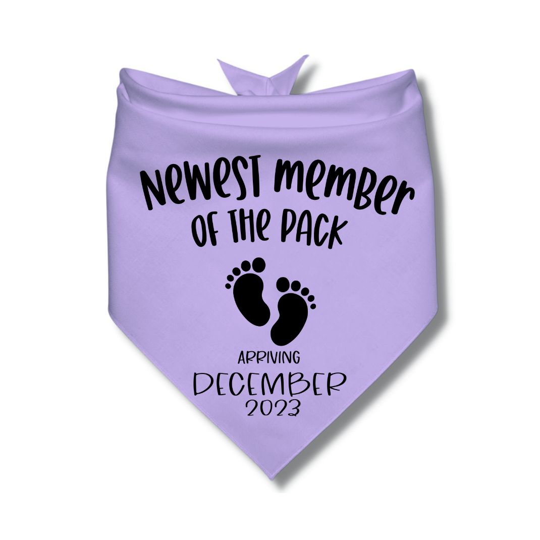 Newest Member Of The Pack Date Bandana