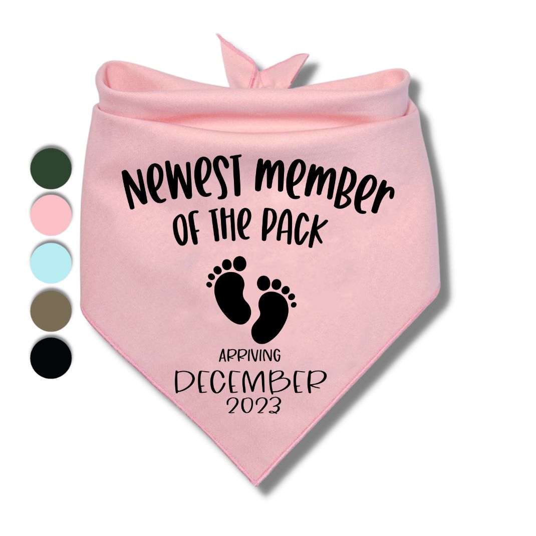 Newest Member Of The Pack Date Bandana