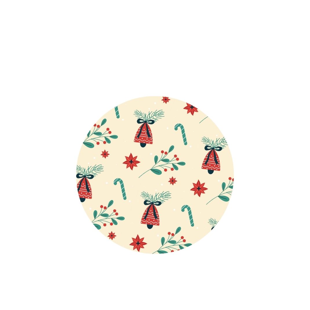 Christmas Bells and Candy Canes Dog Collar
