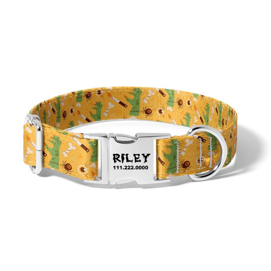 Halloween Spooky Zombies Dog Collar