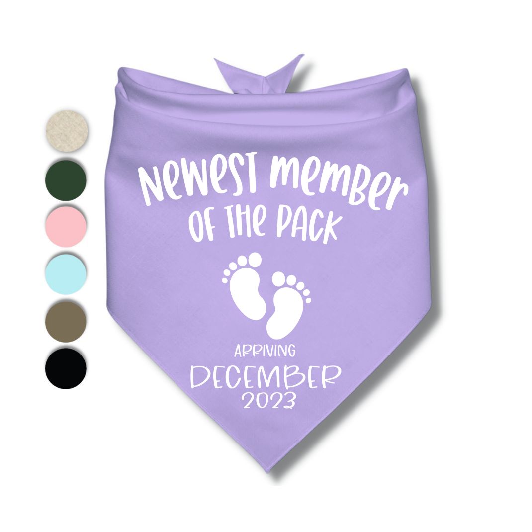 Newest Member Of The Pack Date Bandana