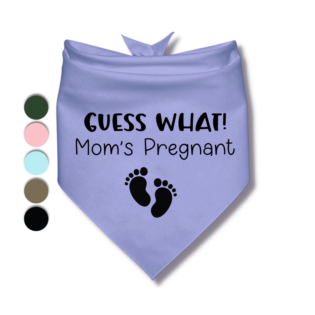 Guess What Moms Pregnant Baby Feet Bandana