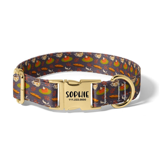 Fall Coffee and Pie Dog Collar