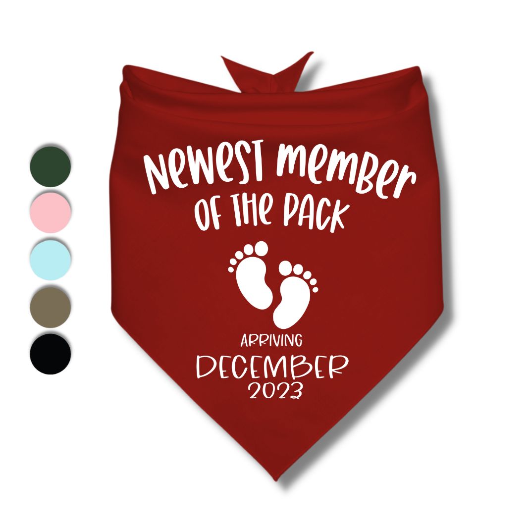 Newest Member Of The Pack Date Bandana