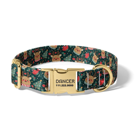 Christmas Reindeer Fun Dog Collar